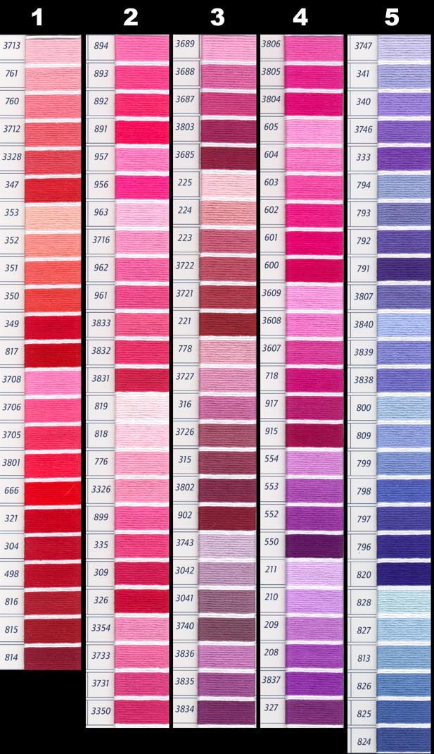 7 best dmc floss color chart and numbers chart 2 images on pinterest