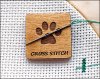 Paw Print Wood Needle Minder (image for) Paw Print Wood Needle Minder