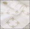 White Cotton 18ct Anne Cloth Afghan Short Cut 3sq x 9sq