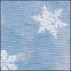 Blue Classic Snowflakes with silver 28ct Linen
