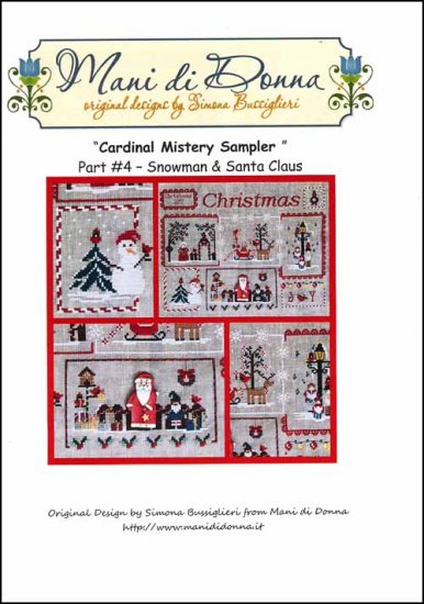 Cardinal Mistery Sampler Part #4: Snowman & Santa Claus - Click Image to Close