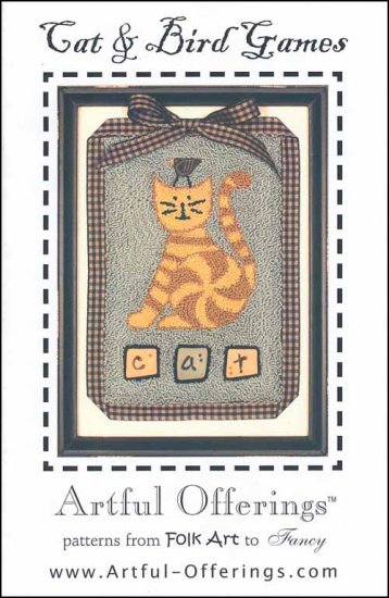Cat & Bird Games Punchneedle Pattern - Click Image to Close
