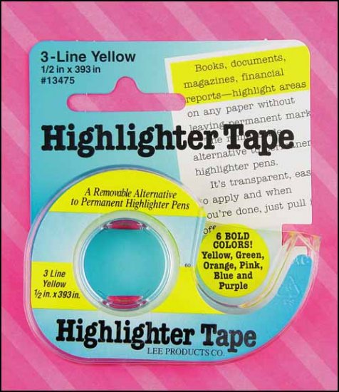 Pink High Lighter Tape - Click Image to Close