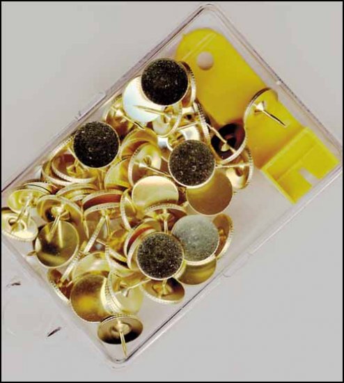 Brass-color Thumbtacks - Click Image to Close
