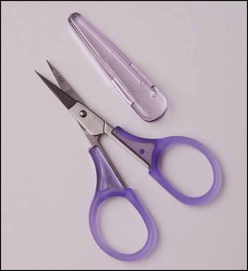 Lavender (Violet) Cotton Candy 3¼ Embroidery Scissors - Click Image to Close