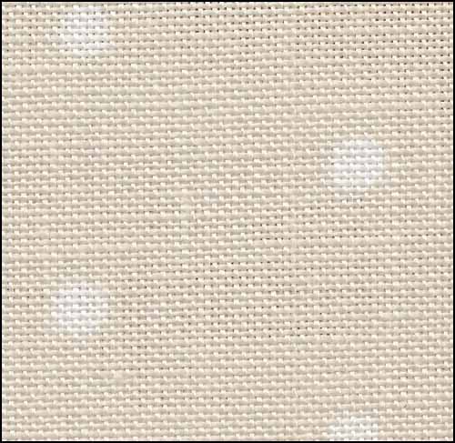French Polka Dot Neutral 32ct Linen - Click Image to Close