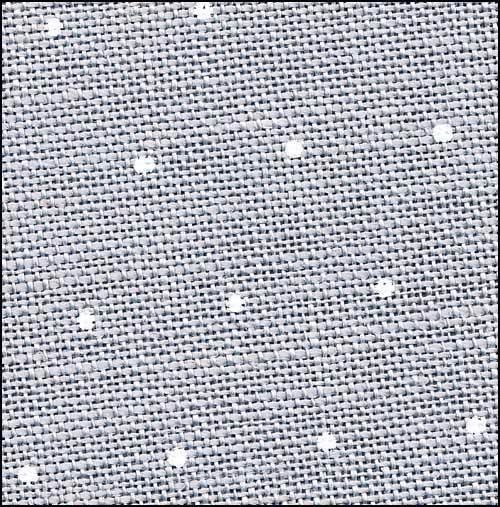 White Mini Dots on Grey Belfast Linen Short Cut 24"x55" - Click Image to Close