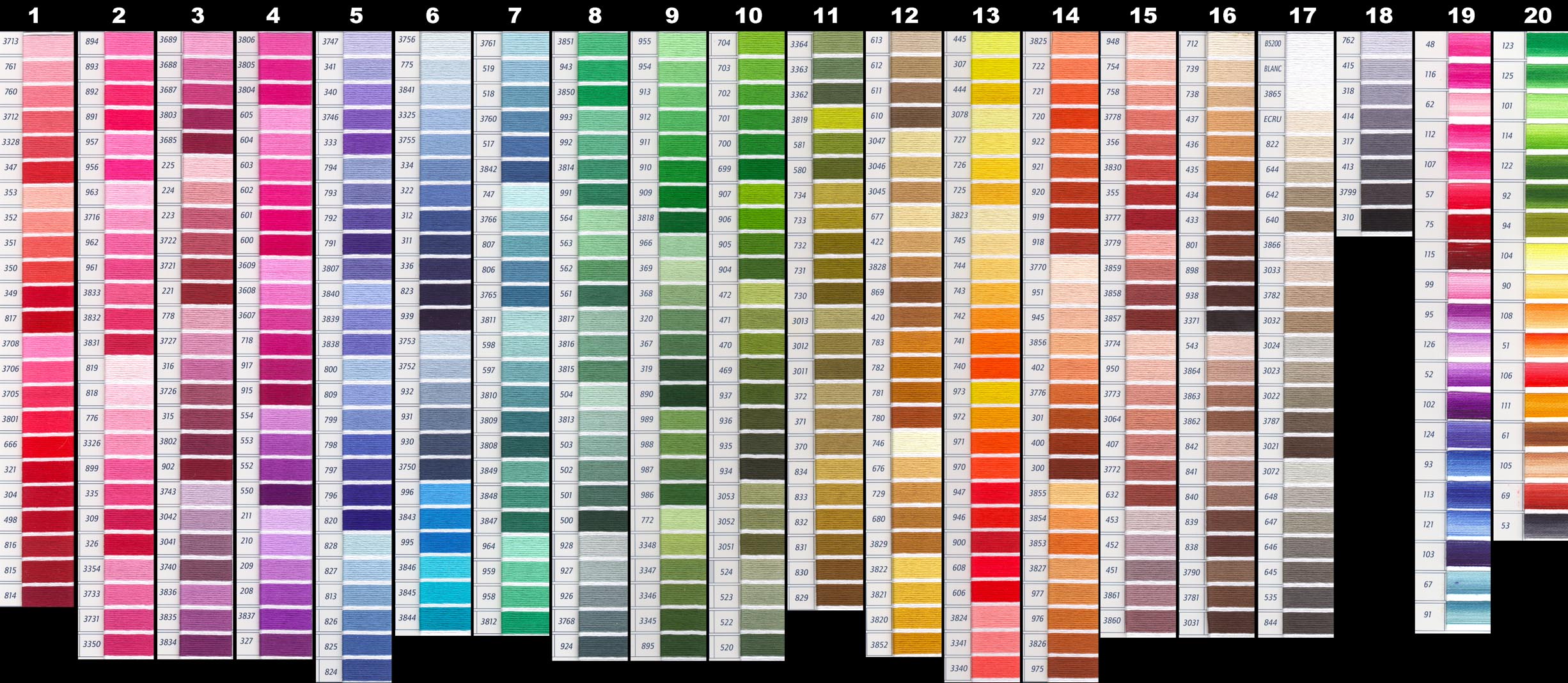 Dmc Color Chart Printable