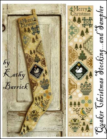 Quaker Christmas Stocking and Sampler - Click Image to Close