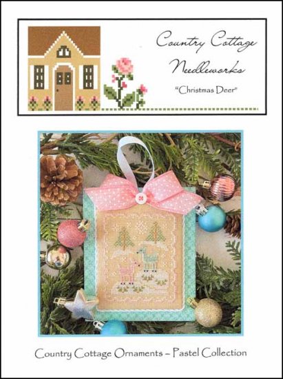 Pastel Ornament Part 11 Christmas Deer - Click Image to Close