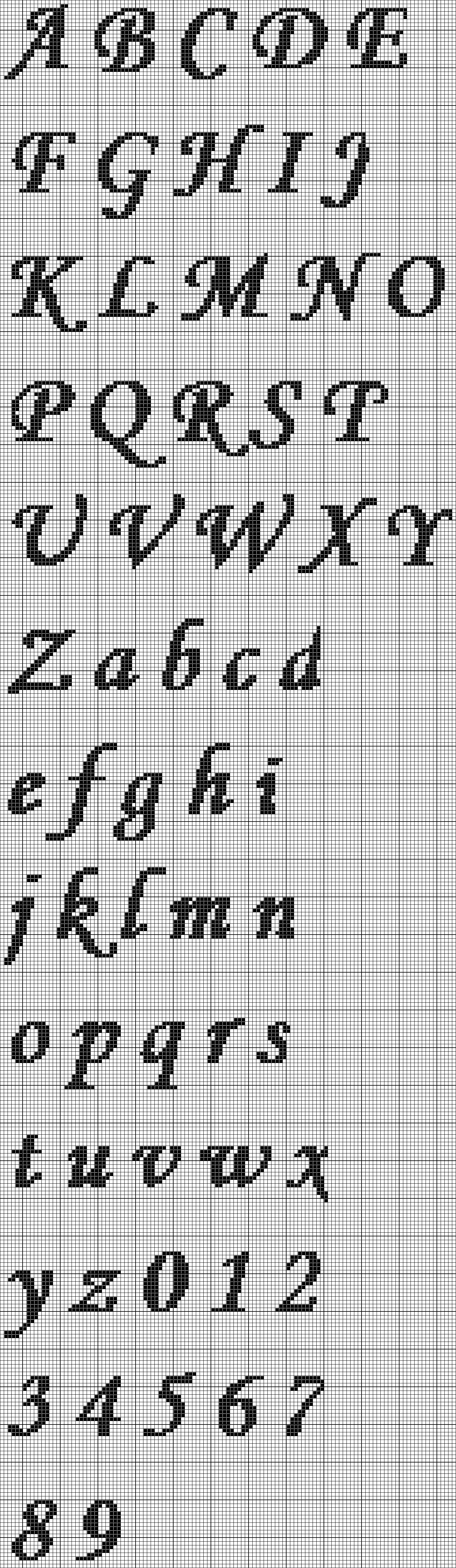 Free Printable Cross Stitch Letter Patterns